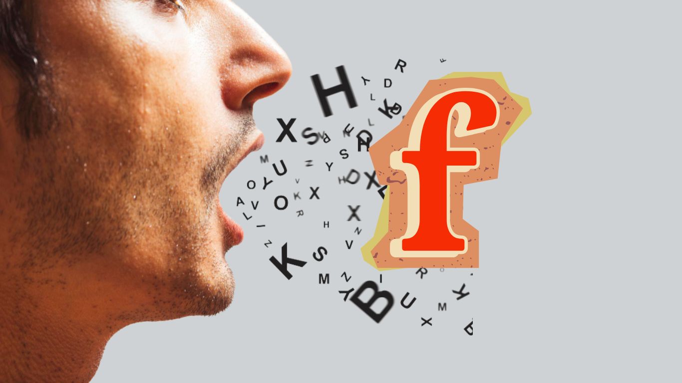 Diagram comparing common mistakes with the American /f/ sound, such as confusing it with /p/, /v/, or /θ/, with arrows showing correct lip and teeth placement for /f/.